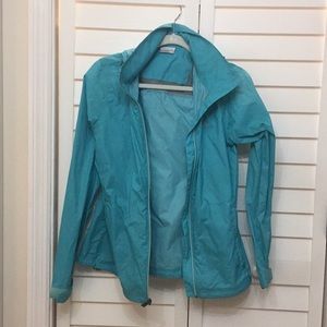Medium turquoise women’s Columbia rain jacket